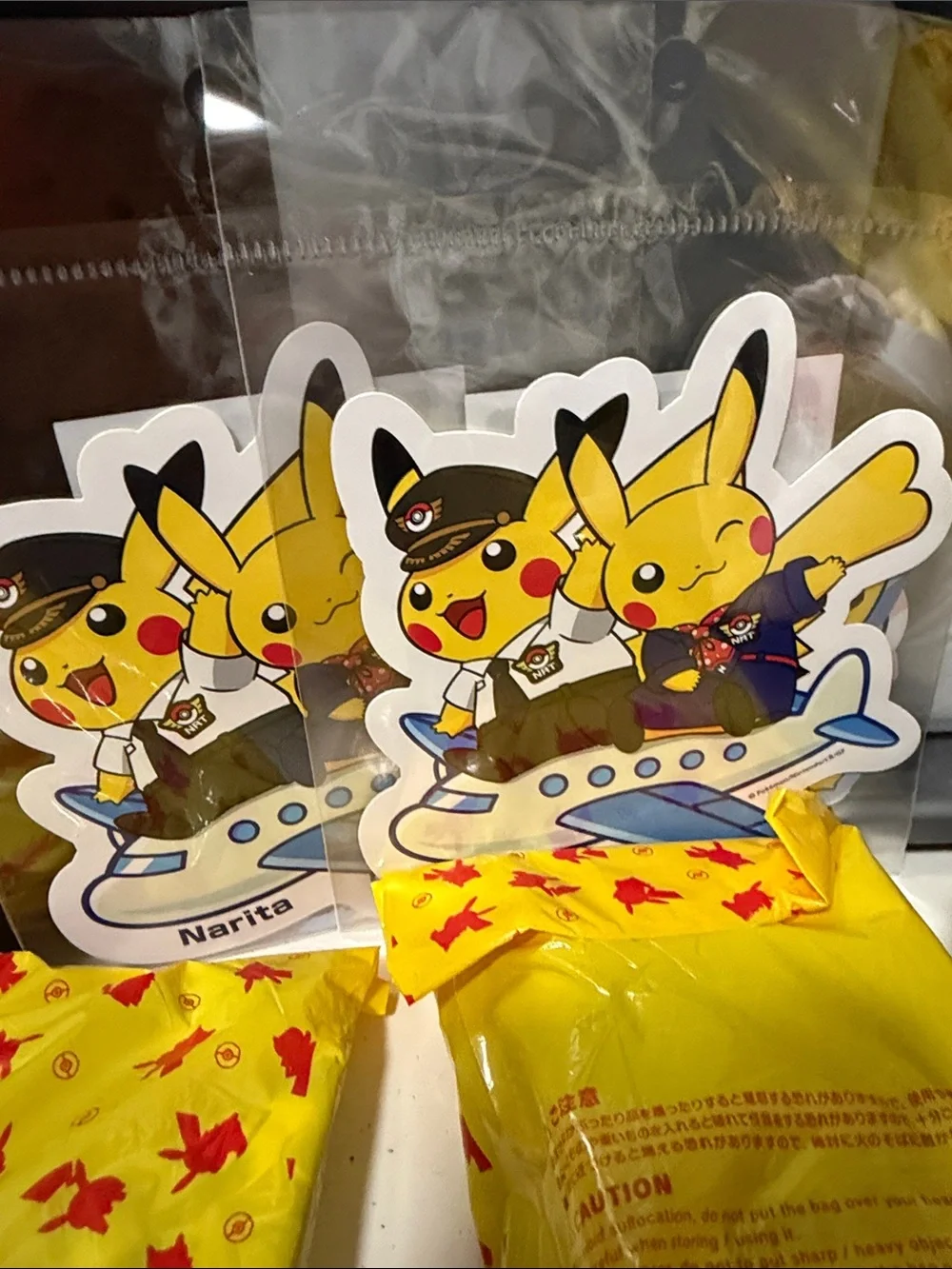Pokémon Pikachu Plush Set with 140 Japan Pokemon B-sides stickers